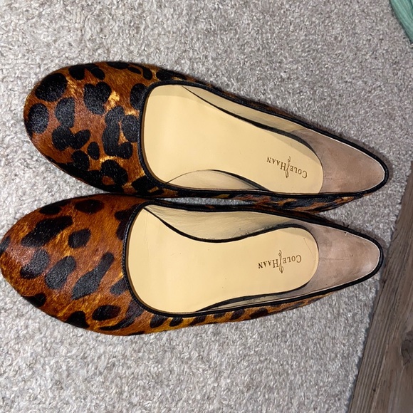 cole haan leopard flats
